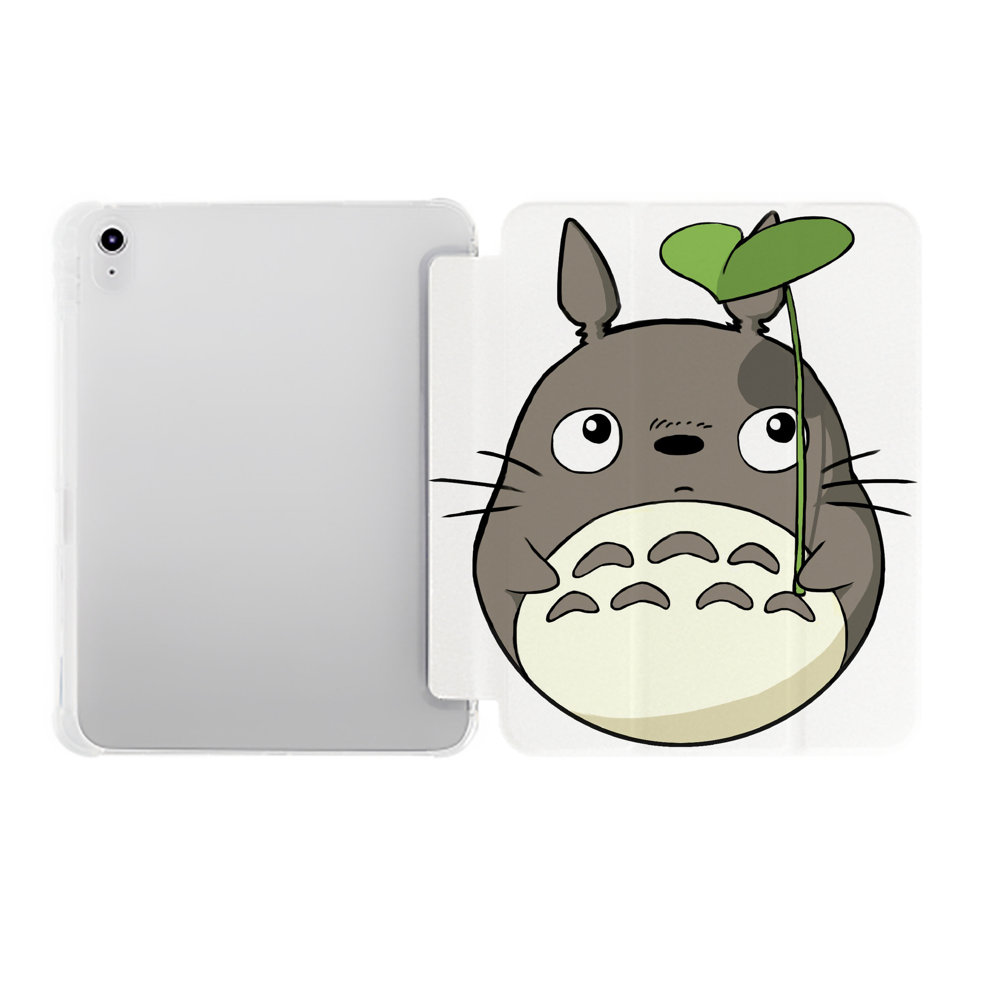 （画像用） となりのトトロ 草壁メイ 草壁サツキ My Neighbor Totoro Satsuki Kusakabe Mei Kusakabe IPad ケース ペン収納付き 三つ折りスタンド PUレザー×シリコン 対応機種9.5/10.5/10.9インチ
